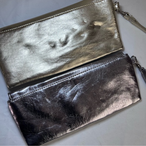 Gold and silver Metallic Crystal gems clutches - Picture 5 of 13